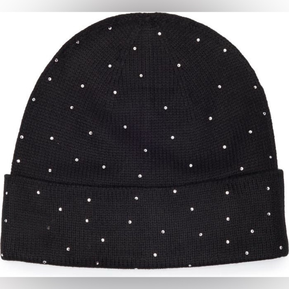Zara Black Beanie with rhinestones
